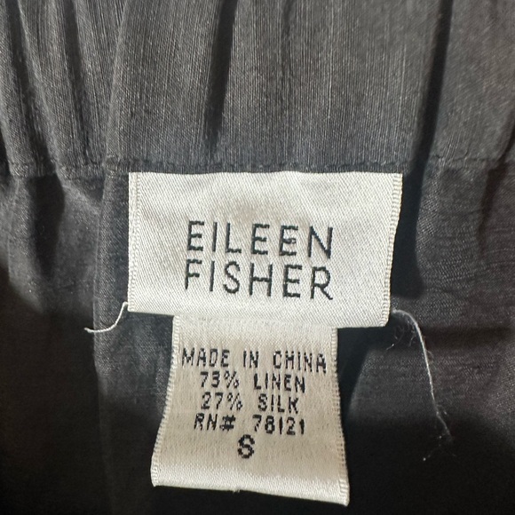 Eileen Fisher Silk Linen Black Women's Wrap Skirt - Picture 4 of 4